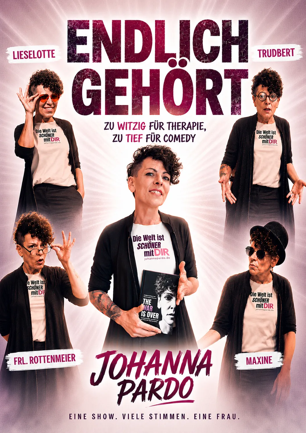 Endlich gehört — Plakat zur Live-Show von Johanna Pardo